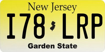 NJ license plate I78LRP