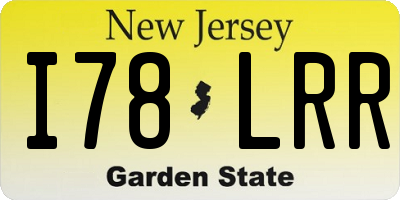 NJ license plate I78LRR