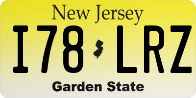 NJ license plate I78LRZ