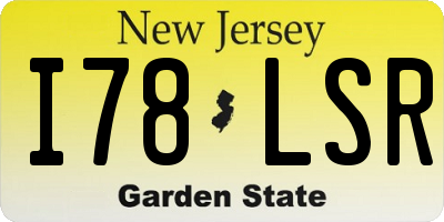 NJ license plate I78LSR