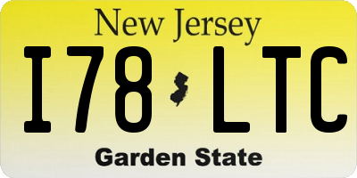 NJ license plate I78LTC