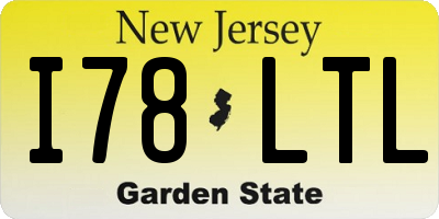 NJ license plate I78LTL