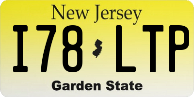 NJ license plate I78LTP