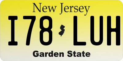 NJ license plate I78LUH