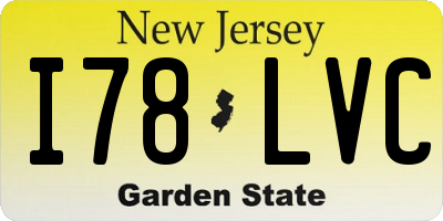 NJ license plate I78LVC