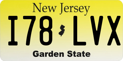 NJ license plate I78LVX