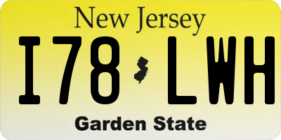 NJ license plate I78LWH