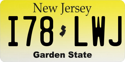 NJ license plate I78LWJ