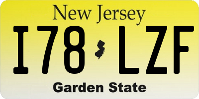 NJ license plate I78LZF