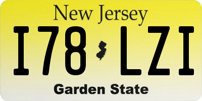 NJ license plate I78LZI