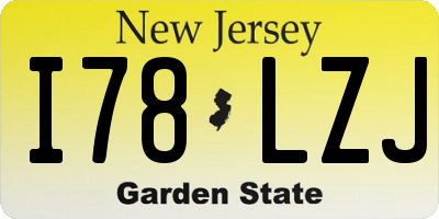 NJ license plate I78LZJ