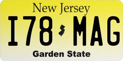 NJ license plate I78MAG