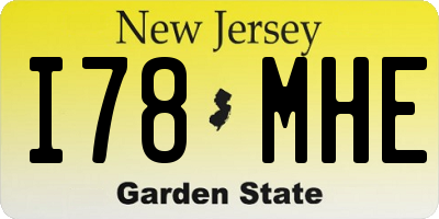 NJ license plate I78MHE