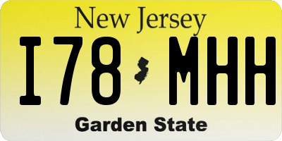 NJ license plate I78MHH
