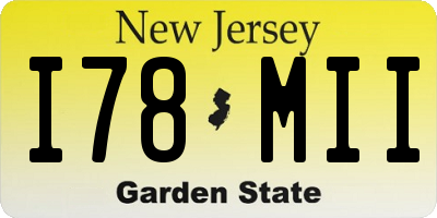NJ license plate I78MII