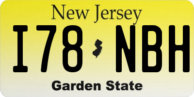 NJ license plate I78NBH