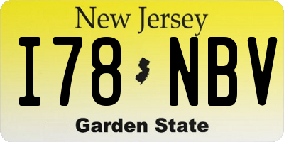 NJ license plate I78NBV