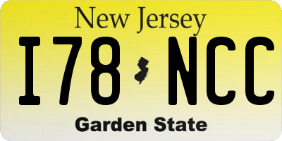 NJ license plate I78NCC