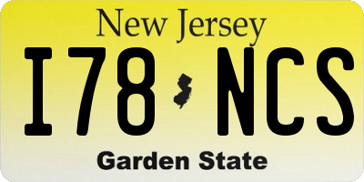 NJ license plate I78NCS
