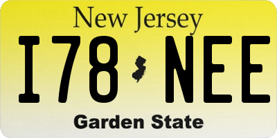 NJ license plate I78NEE