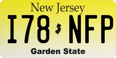 NJ license plate I78NFP
