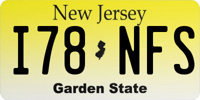 NJ license plate I78NFS