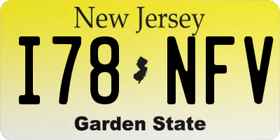 NJ license plate I78NFV