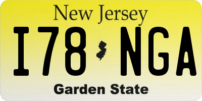NJ license plate I78NGA