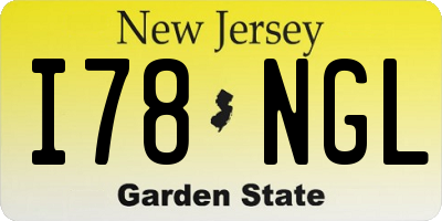 NJ license plate I78NGL