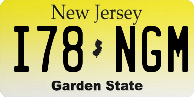 NJ license plate I78NGM