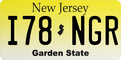 NJ license plate I78NGR