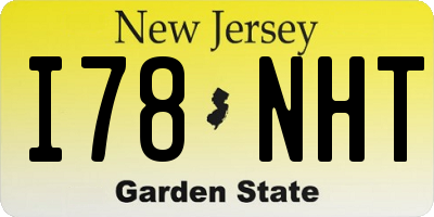 NJ license plate I78NHT