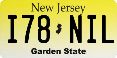 NJ license plate I78NIL