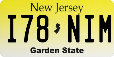 NJ license plate I78NIM