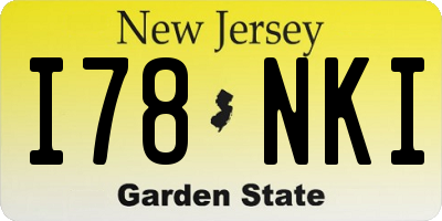 NJ license plate I78NKI