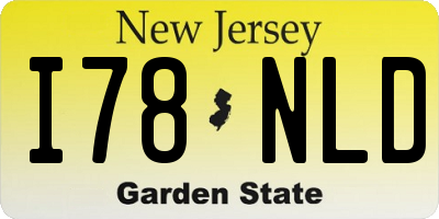 NJ license plate I78NLD