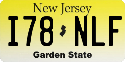 NJ license plate I78NLF