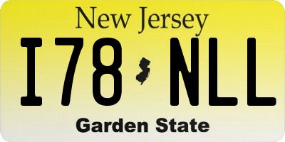 NJ license plate I78NLL