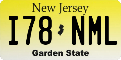 NJ license plate I78NML