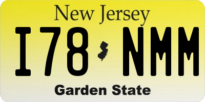 NJ license plate I78NMM