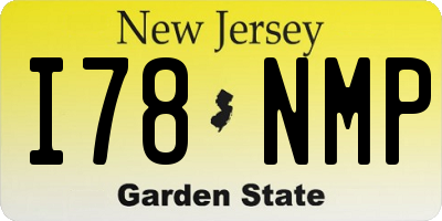 NJ license plate I78NMP