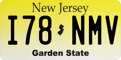 NJ license plate I78NMV