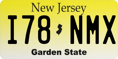 NJ license plate I78NMX
