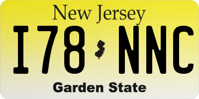 NJ license plate I78NNC