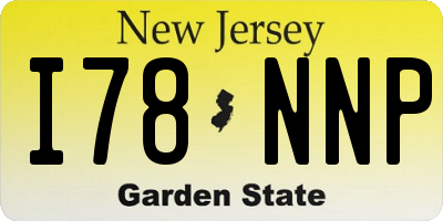 NJ license plate I78NNP