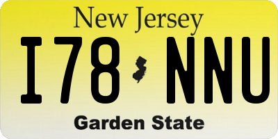 NJ license plate I78NNU
