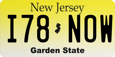NJ license plate I78NOW