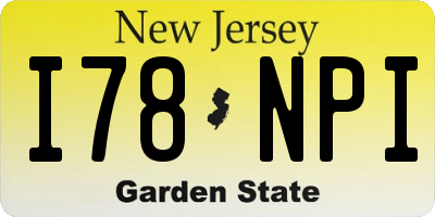 NJ license plate I78NPI