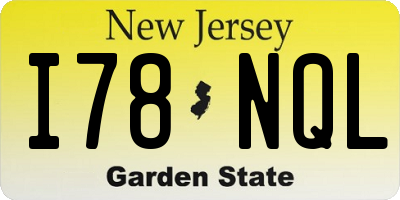 NJ license plate I78NQL