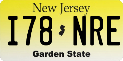 NJ license plate I78NRE
